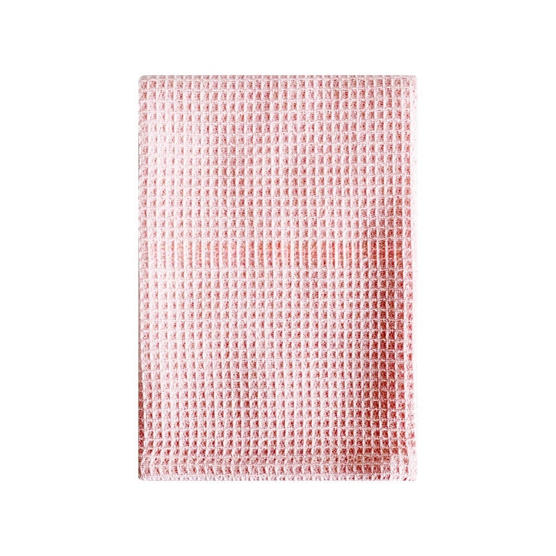 Plain Waffle Weave Dish Cloth Set with Pineapple Square Design|Kitchen Textiles & Supplies