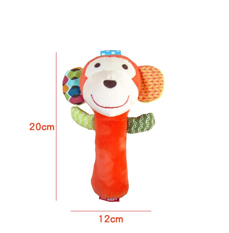 Cartoon Animal Baby Hand Rattle Stick Soft Newborn Toy|Baby Toys & Accessories