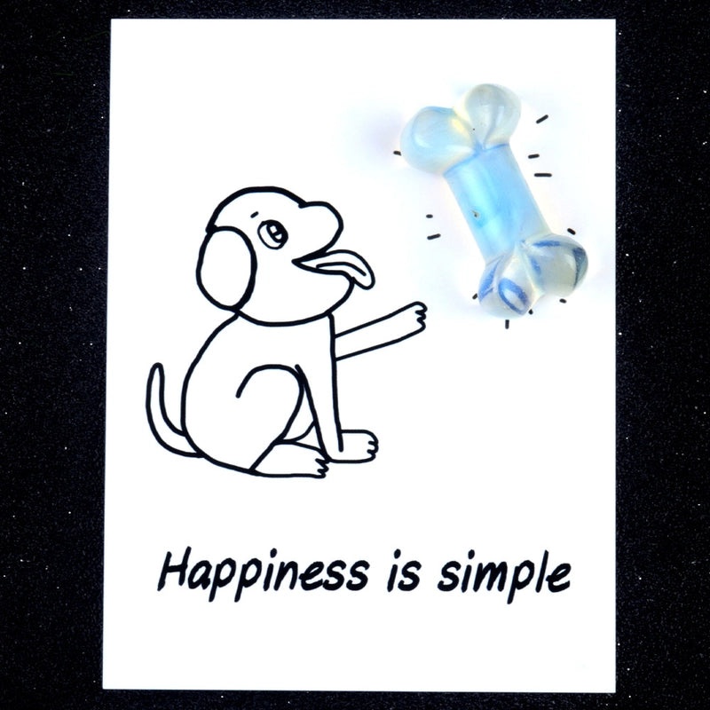 Minimalist Dog Bone Agate Pendant Unisex Jewelry Natural Stone Gemstone Accessories|Jewelry & Accessories