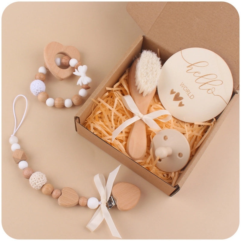 Charming Solid Color Bow Knot Beechwood Silicone Baby Accessories|Baby Accessories