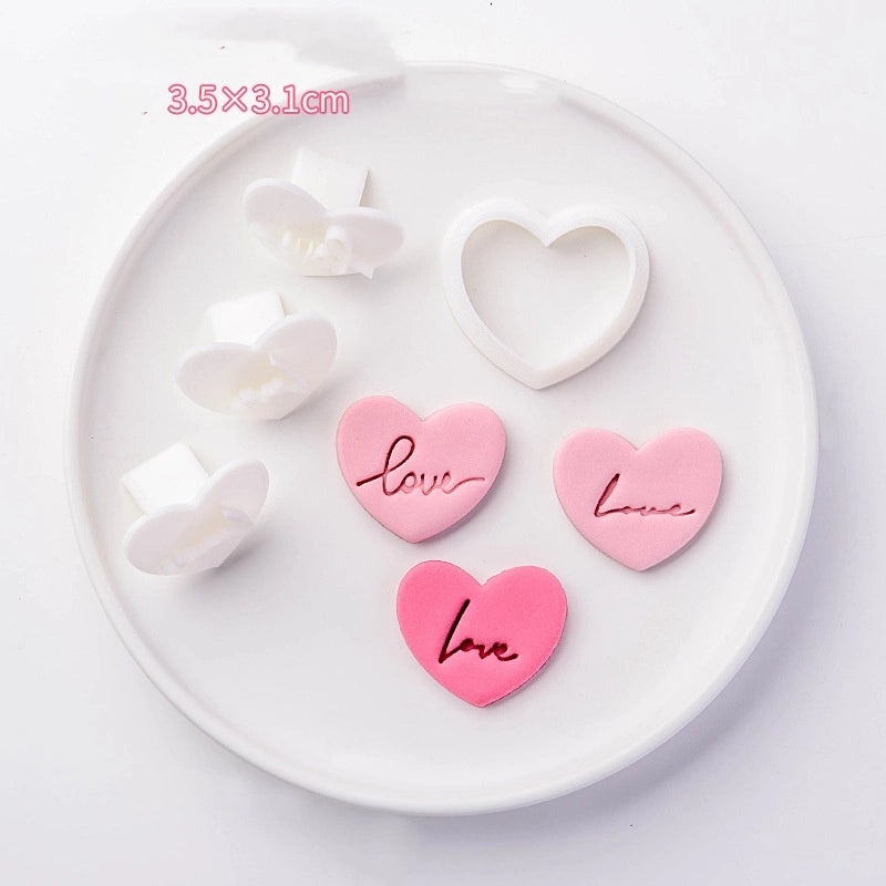 Valentine's Day Elegant Casual Glam Letter Bakeware Set Plastic Cookie Cutter Tools|Bakeware & Kitchen Tools