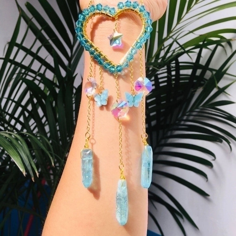 Elegant Heart Crystal Wind Chime for Home Decor|Home & Garden Decor