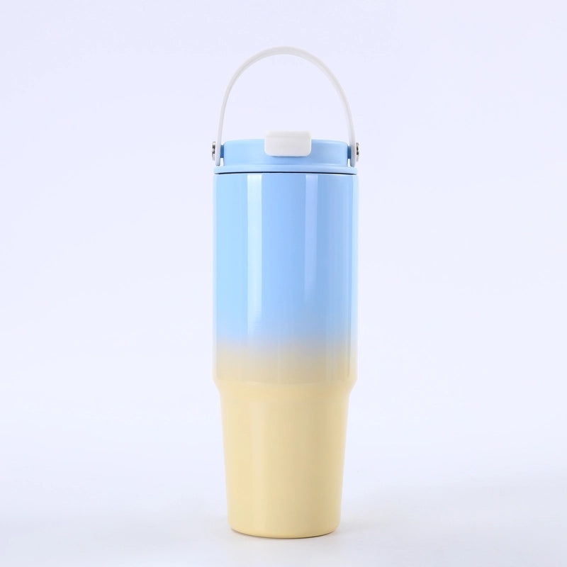 Gradient Color Stainless Steel Thermos Cup 304/201 Double Wall Vacuum Flask 500ml | Drinkware & Thermoses