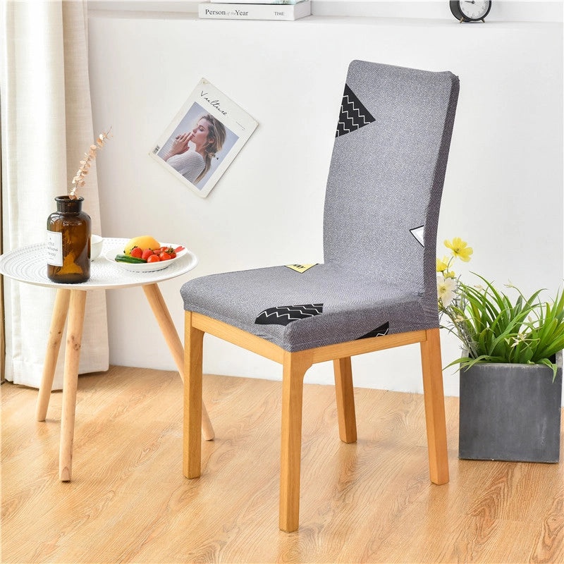 Minimalist Geometric Polyester Chair Cover for Casual Elegant Decor | Home Decor & Furniture Accessories