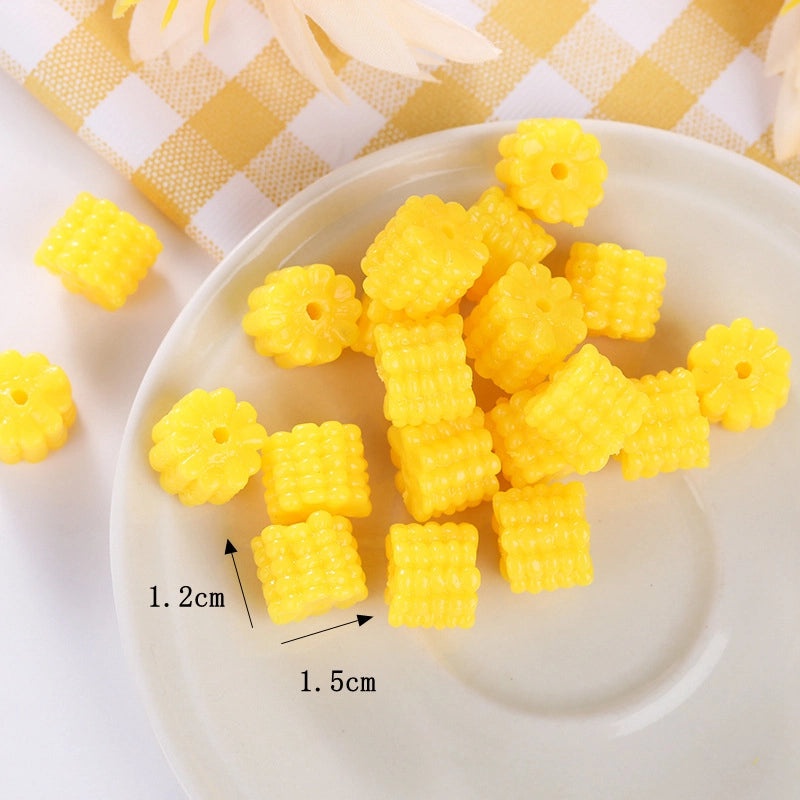 Miniature Grape Simulation Squeeze Toy Soft TPR Decompression Music Ball Yellow Peach Corn|Stress Relief Toys