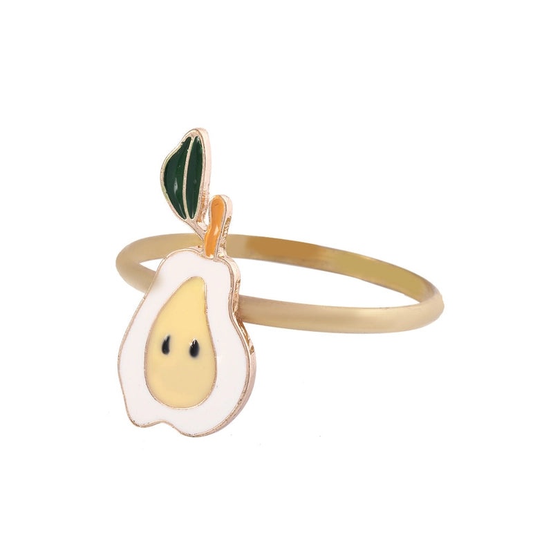 Cartoon Cherry Banana Alloy Napkin Ring for Casual Elegant Table Setting | Home Decor Tableware
