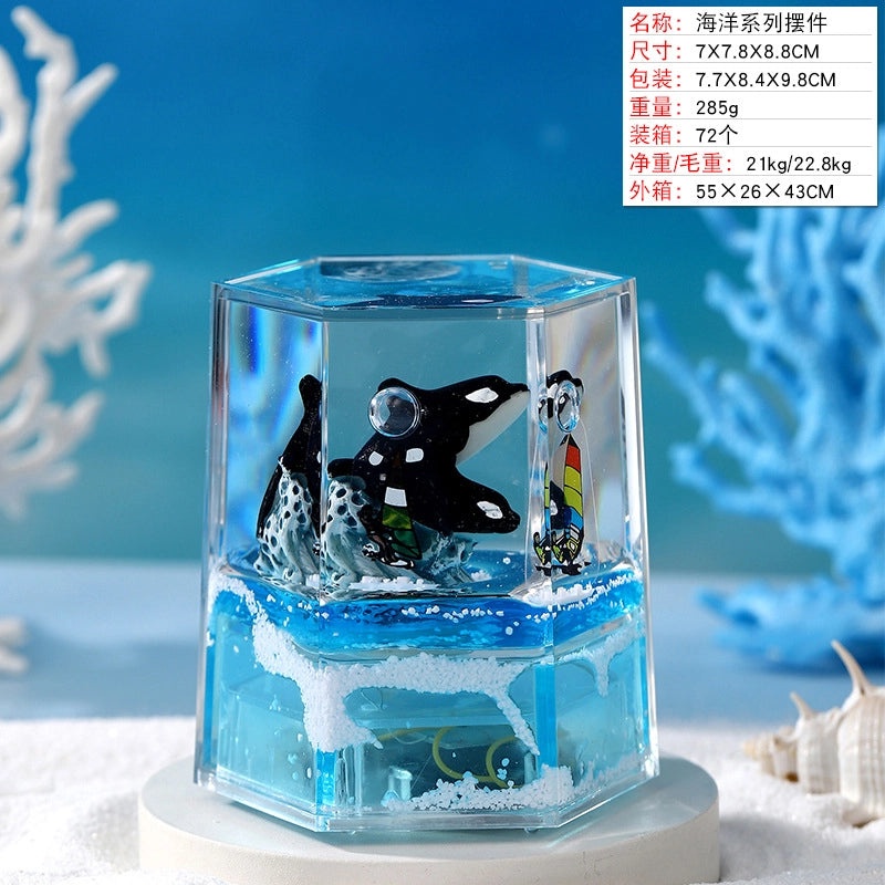 Creative Cartoon Liquid Oil Drop Ornament Transparent Acrylic Pressure Relief Craft|Home Decor Gifts