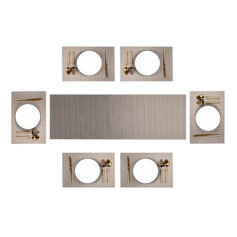 PVC Placemat and Table Runner Set, Washable Insulated Mats for Home and Hotel Use|Home & Kitchen Table Linens