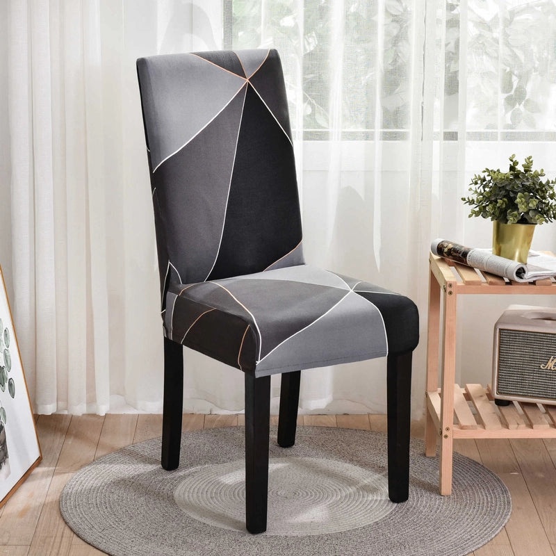 Minimalist Geometric Polyester Chair Cover for Casual Elegant Decor | Home Decor & Furniture Accessories