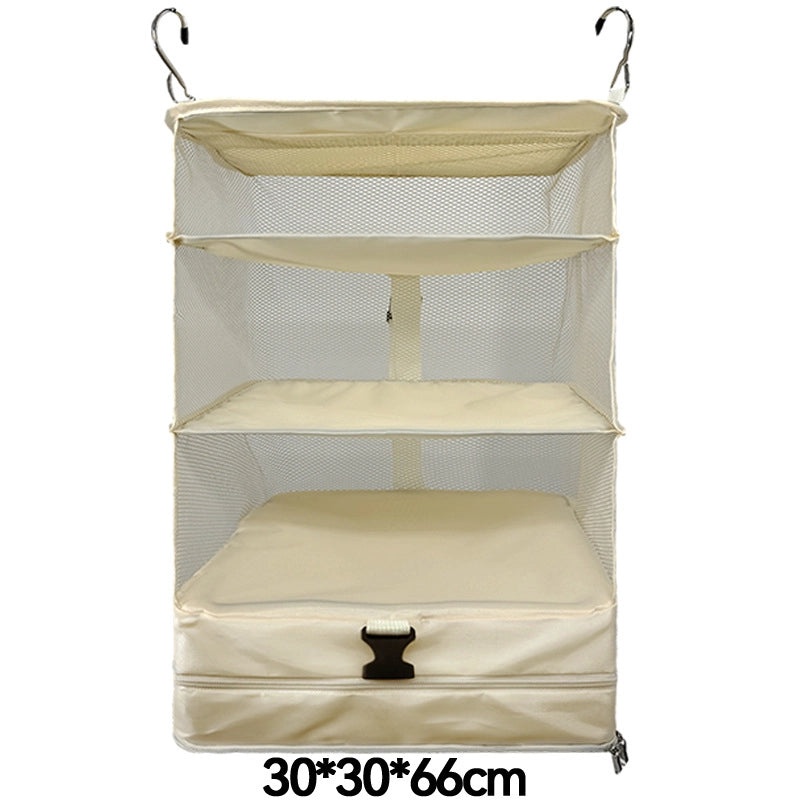 Three-layer Hanging Storage Bag for Clothes and Books | Home Storage & Organization