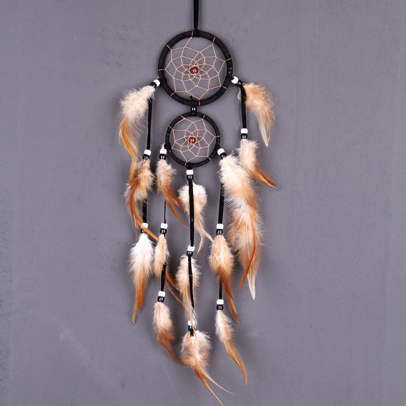 Indian Dreamcatcher Wind Chime with Double Ring Hanging Ornaments Bohemian Wall Decor | Home Decor