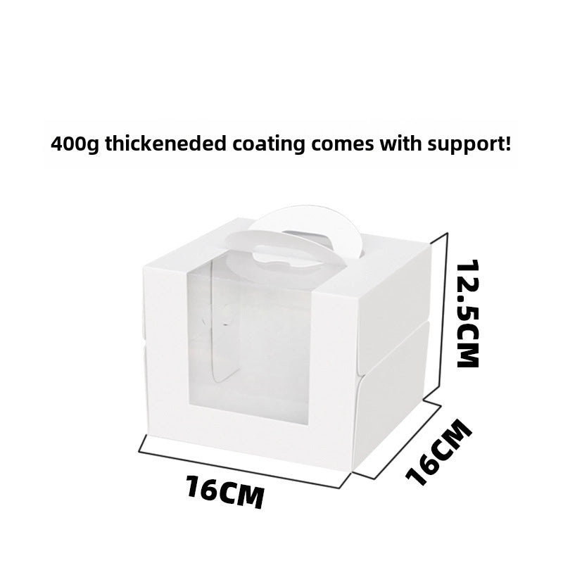 Transparent Window Birthday Cake Box 8 Inch Portable Dessert Packaging | Cake Boxes & Packaging