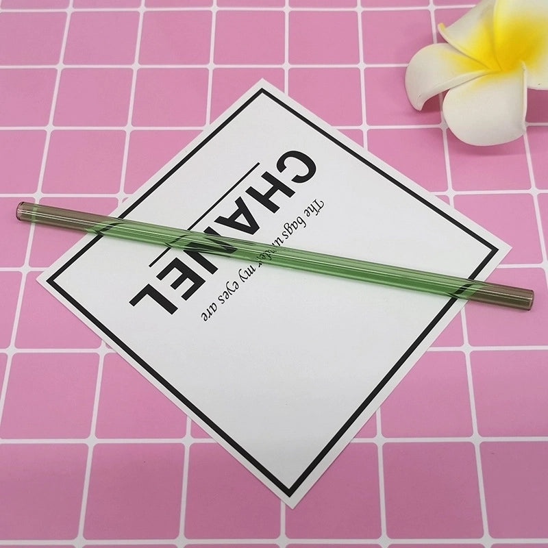 Stylish Single Solid Color Glass Straw for Reusable Drinkware | Kitchen & Dining Accessories