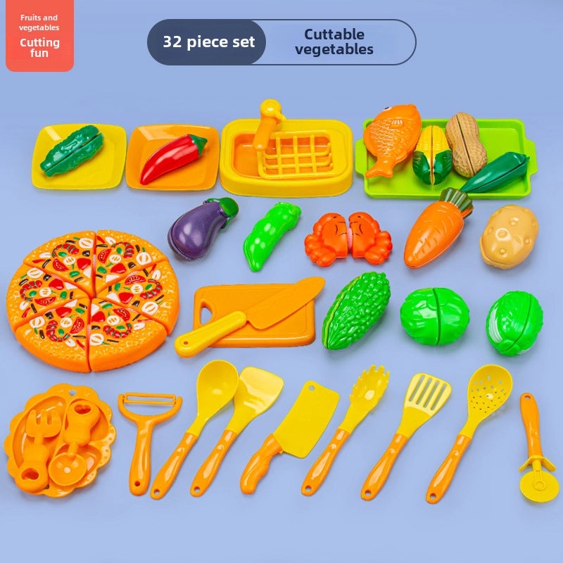 儿童厨房玩具海鲜水果蔬菜烧烤火锅仿真食品套装|儿童玩具