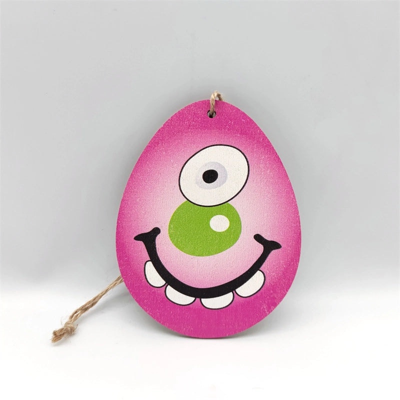 Elegant Easter Wooden Rabbit Hanging Ornament for Home Party Decorations | Home Decor