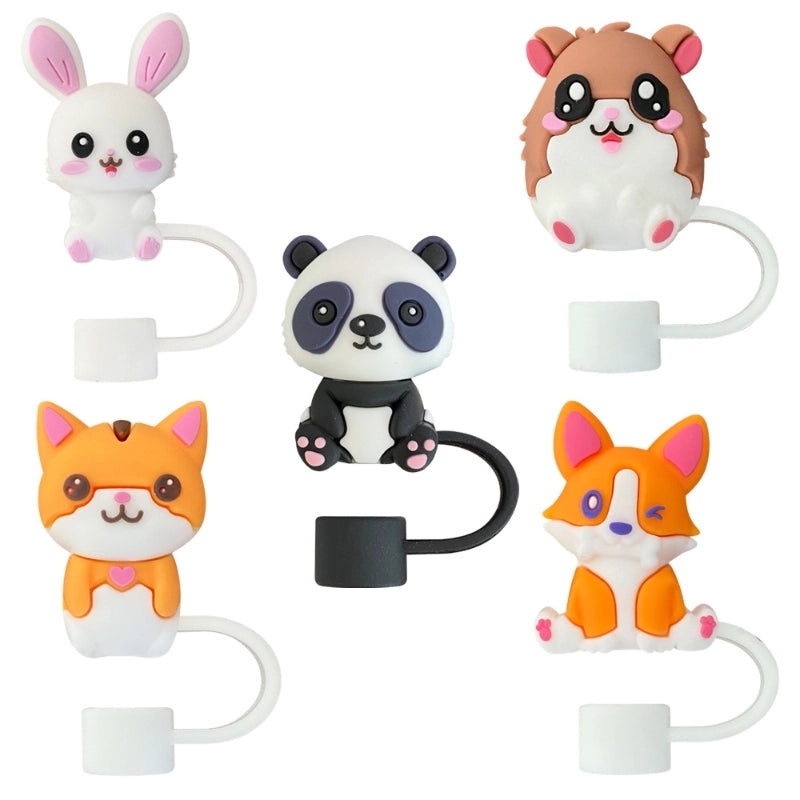 Adorable Animal Silicone Straw Cap 1 Pc|Kitchen Accessories
