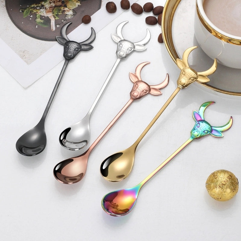 Cute Animal Design 304 Stainless Steel Spoon Single Piece|Kitchen Utensils