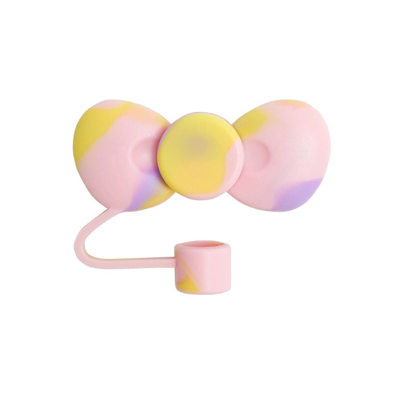 Adorable Bow Knot Silicone Straw Cap 1pc|Straw Accessories