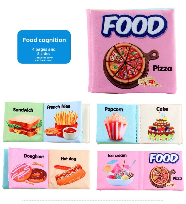 Early Learning Baby Cloth Book English Animals & Vehicles Toddler Cognitive Toy|Baby Educational Toys