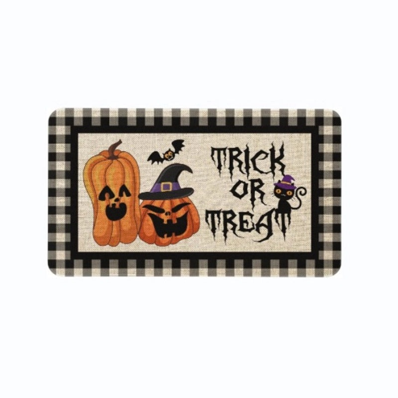 Halloween Pumpkin Polyester Carpet and Bedding Set | Home Decor