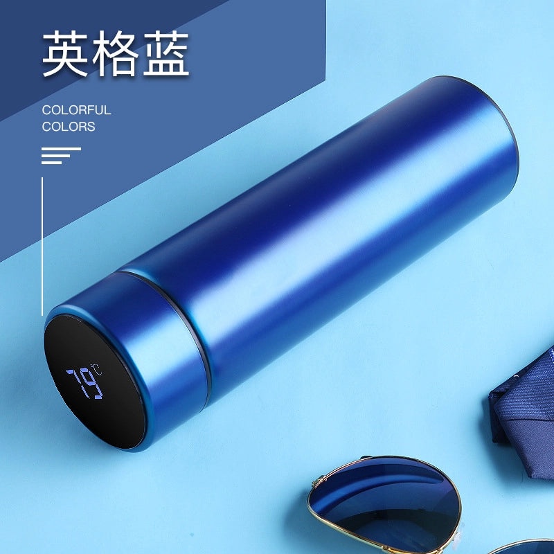 智能温度测量保温杯 LED触控显示水杯 哑光创意商务礼品 定制LOGO|智能温控水杯