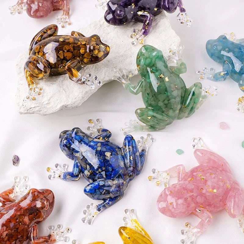 Hip-Hop Style Crystal Frog Figurine Decorative Artificial Ornament|Home Decor & Accessories