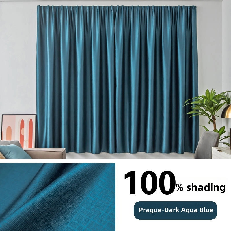 Blackout Curtain for Bedroom 100% Full Shading Self-adhesive Non-perforated Heat Insulation Sunshade Cloth|Home Decor & Window Treatments