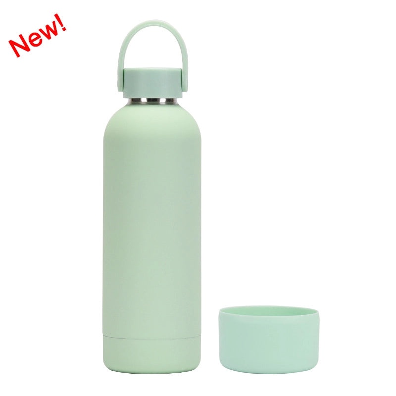 Stylish Solid Color Stainless Steel Water Bottle with Silicone Sleeve 1 Piece|Drinkware & Bottles