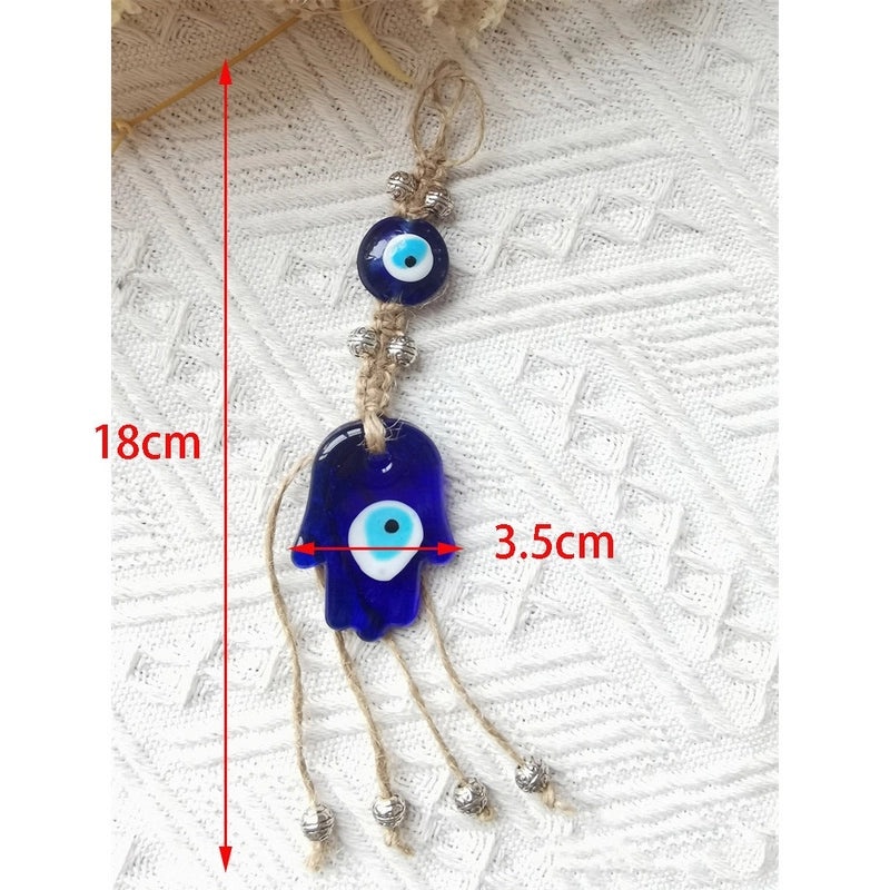 Casual Cute Palm Eye Glass Linen Thread Pendant Wall Art Decorative Hanging Home Decor|Wall Art & Decor