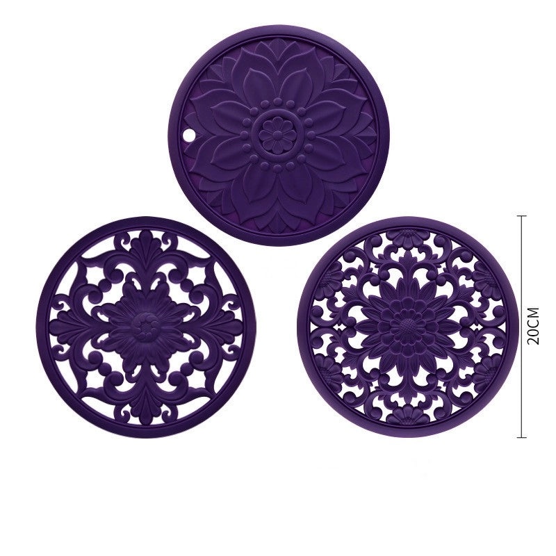 Durable Non-Slip Silicone Placemats Set of 3|Home & Kitchen Accessories