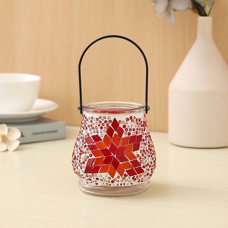 Handcrafted Painted Clay Geometric Glass Seed Beads | Handmade Jewelry Accessories