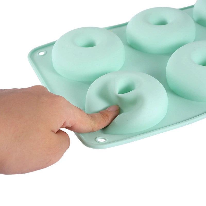 6-Piece Food-Grade Silicone Donut Mold Set for Baking Macarons and Cookies|Bakeware & Baking Tools