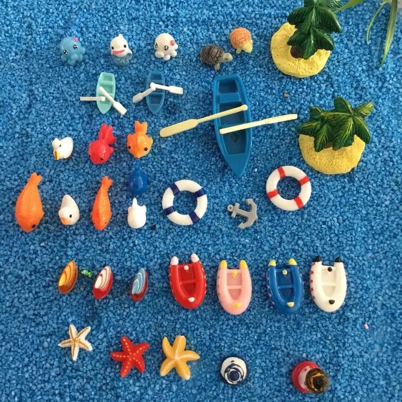 Marine Style Starfish and Ship Resin Ornaments for Home Decor|Home Decor & Accessories