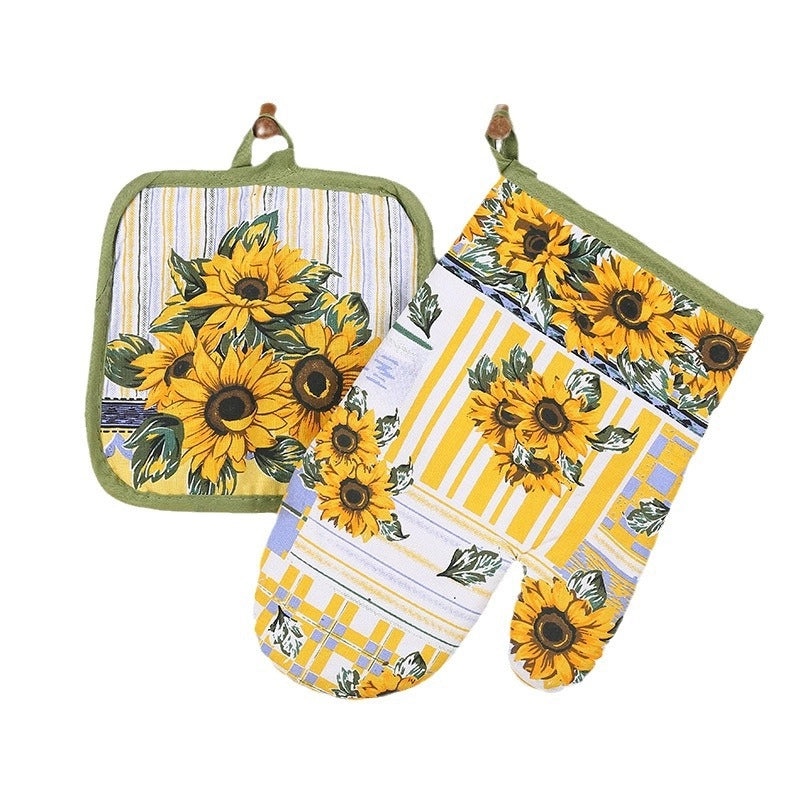Heat Resistant Gloves with Pastoral Multiple Prints | Kitchen & Dining Accessories