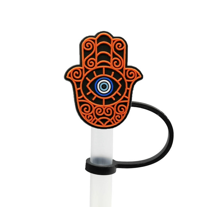 Stylish Devil's Eye Silica Gel Straw Cap - 1 Piece|Drinkware Accessories