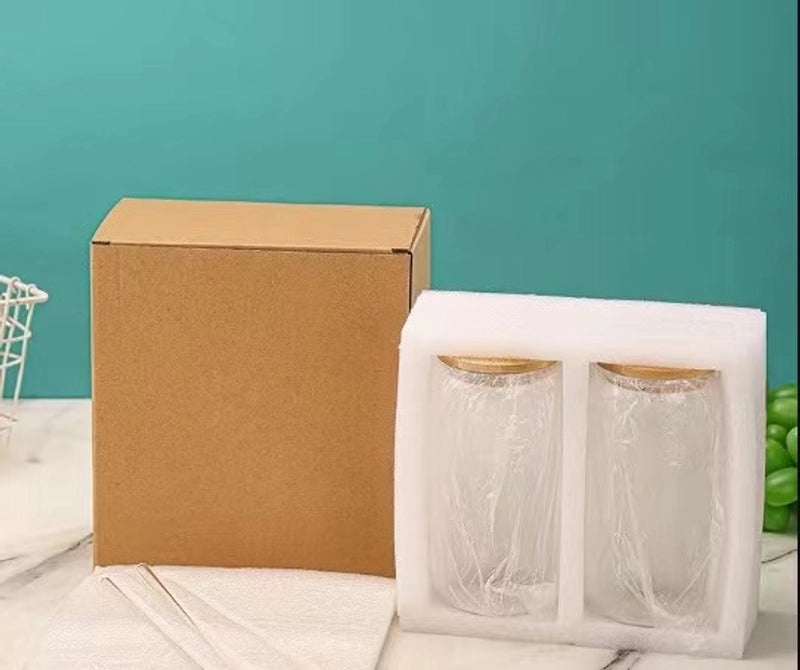 Transparent Borosilicate Glass Straw Cup with Lid for Coke Juice Coffee Milk Tea Cold Drinks | Drinkware & Glassware