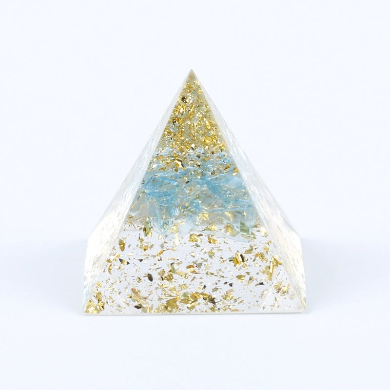 Minimalist Chinoiserie Triangle Resin Crystal Ornament|Home Decor & Decorative Accessories