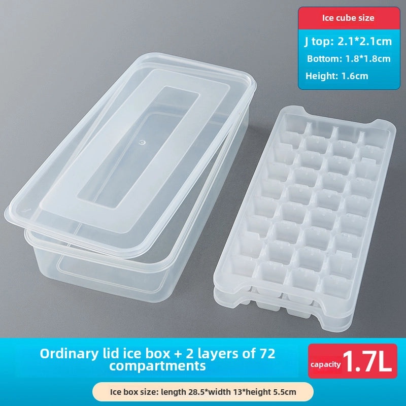 Multi-layer Plastic Ice Cube Tray with Lid | Kitchen & Dining Accessories