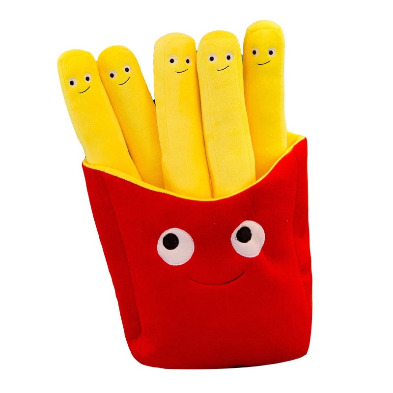 Creative French Fries Plush Pillow Toy Cartoon Burger Cushion Photography Sofa Decor|Home Decor Plush Toys
