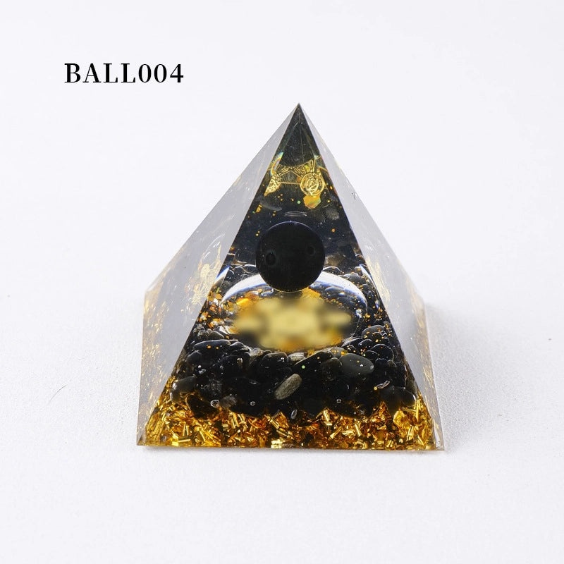 Minimalist Natural Crystal Pyramid Ornament Small Conical Decorative Crystal Piece|Home Decor Accessories