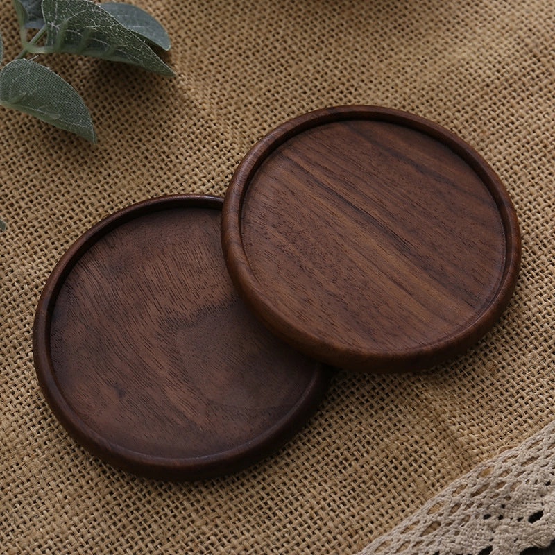 Engraved Wooden Tea Coaster Set Japanese Style Heat Insulation Mat Durable Cup Holder | Home & Kitchen > Drinkware Accessories