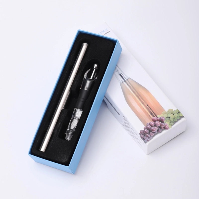 Quick-Frozen Stainless Steel Ice Wine Stick Pourer 3-in-1 Commercial Wine Decanter | Kitchen & Dining Accessories