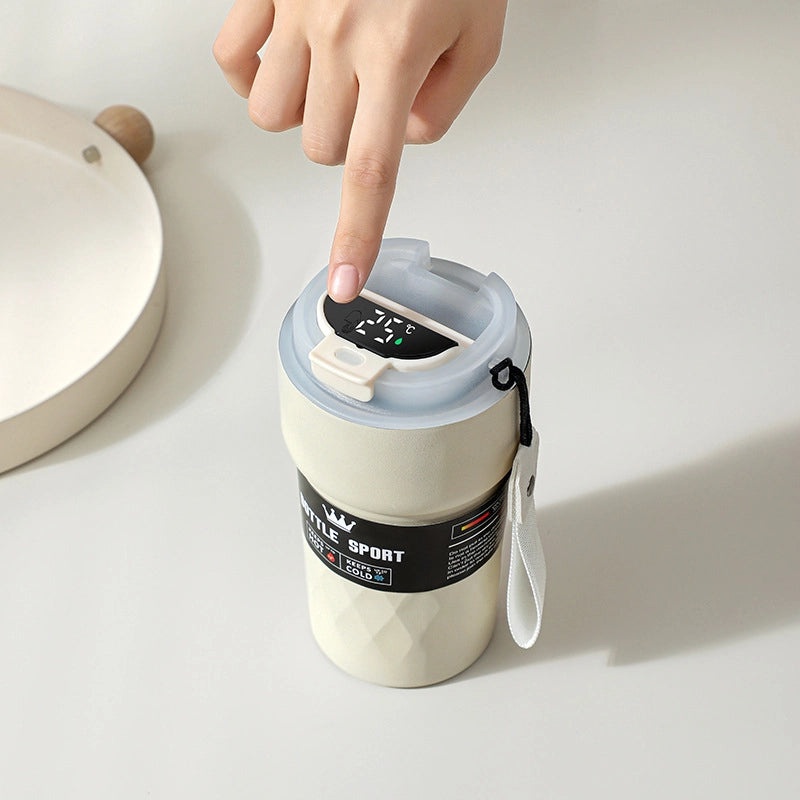 Casual Stainless Steel 304 Thermos Cup with Letter Design 201 Grade | Drinkware & Thermos Bottles