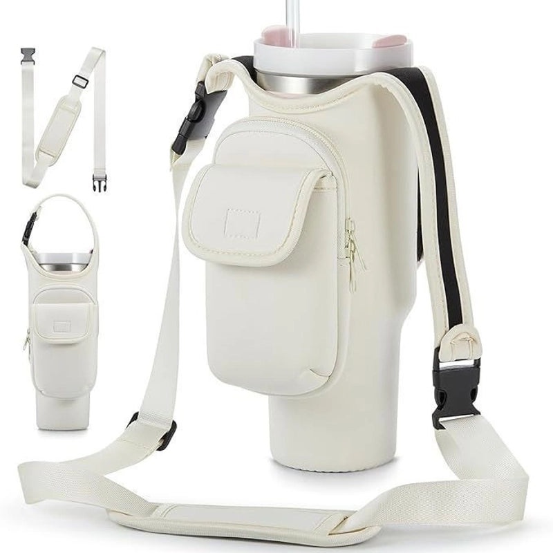 Canvas Coffee Cup Sleeve Solid Color Pastoral Style Single Piece|Kitchen & Dining Accessories