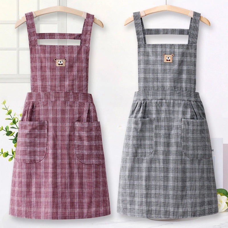 Cute Princess Style Pure Cotton Apron for Women Summer Cooking Both Home and Catering | Kitchen Aprons & Accessories