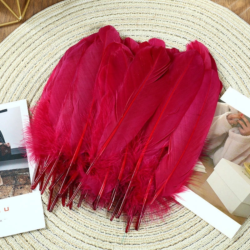 Elegant Solid Color Goose Feather Decoration|Home Decor Accessories