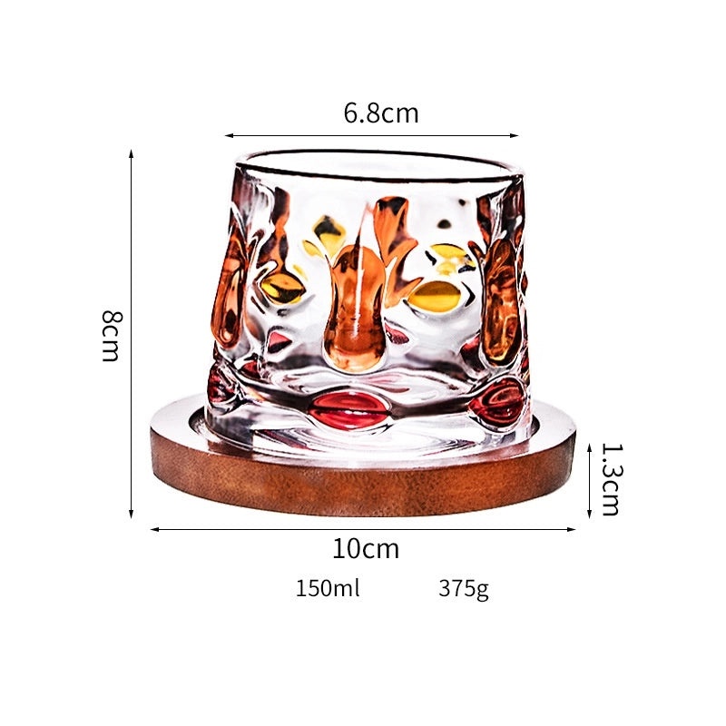 Stylish Casual Stripe Patterned Glass Wine Tumbler 1 Piece | Drinkware & Glassware