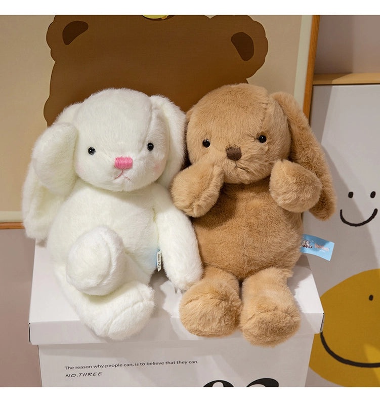 Soft Plush Rabbit Toy Solid Color Stuffed Animal Filled with PP Cotton|Stuffed Animals & Plush Toys