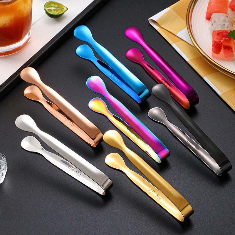 304 Stainless Steel Ice Tongs Thickened Metal Sugar Clip for Ice Blocks and Ice Grains|Kitchen Utensils & Tools