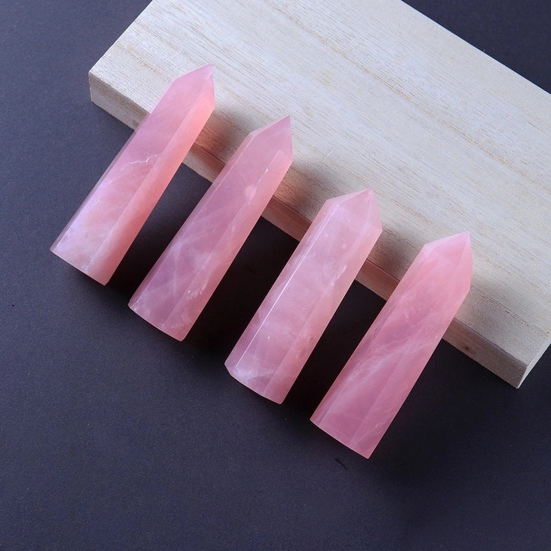 Natural Pink Hexagonal Crystal Column - Single Piece | Jewelry & Gemstones